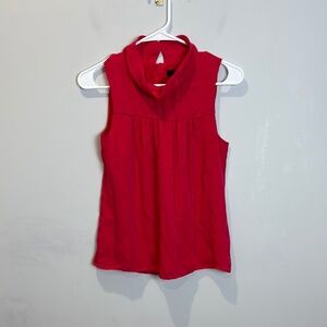 J.Crew 100% Silk Sleeveless Cowl Neck Lined Tank Top in Red Size 4P